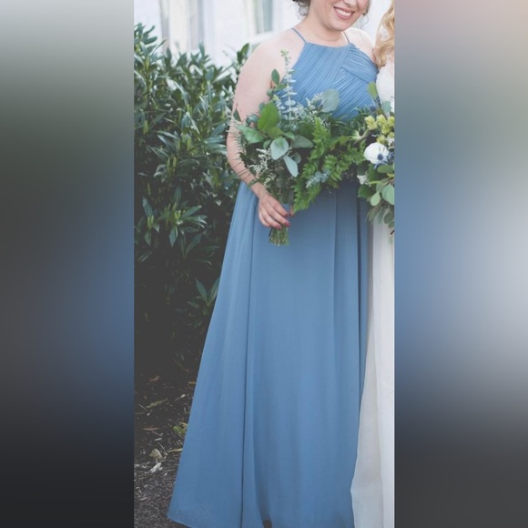 Levkoff size 16 blue grey bridesmaids dress in good condition. Worn once. - Picture 11 of 15
